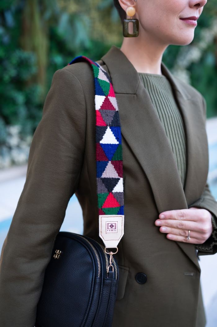 Geometrik Derleme Desen El Dokuması Kilim Askı
